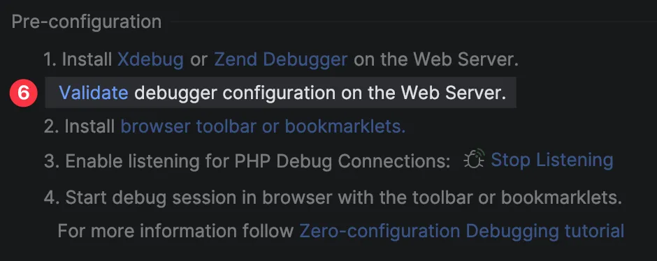 PhpStorm: Xdebug Configuration View